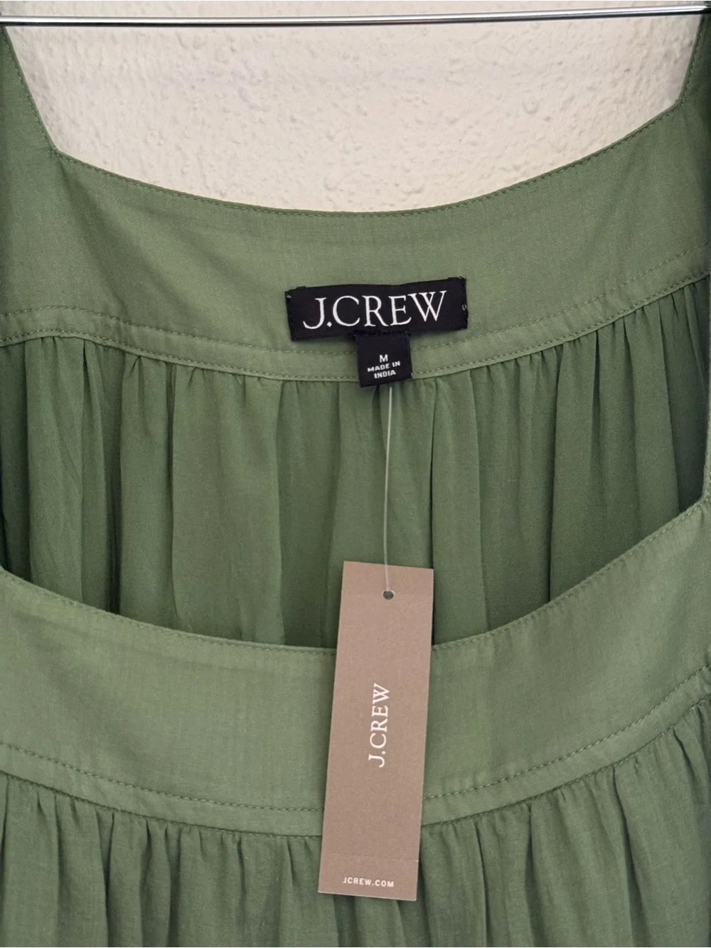 NWT J.Crew Calliste Cotton Voile Mini Dress Green Faded Moss M
